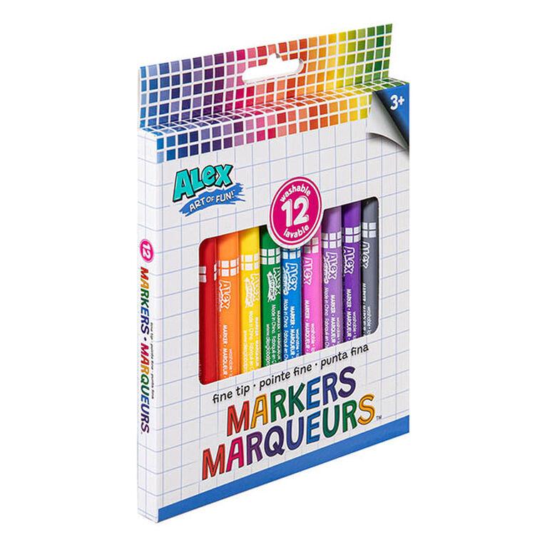 ALEX - Art of Fun - Fine Tip Markers 12Pk