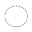 ALICE Silver (White Gold): Chunky Link Chain Necklace with Ring Fastener Pendant