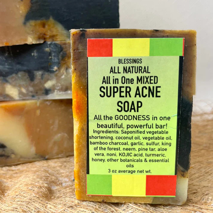 ALL NATURAL SUPER ACNE ALL IN ONE FACE & BODY BAR