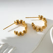 Style ALMORA : Boucles d'oreilles en forme de spirale, inspirées du style rétro, en or.