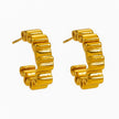 Style ALMORA : Boucles d'oreilles en forme de spirale, inspirées du style rétro, en or.