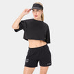 ALPHAFEM.08 CROP TOP — WAR BLACK