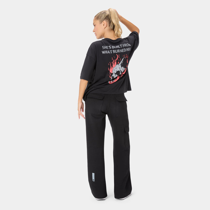 ALPHAFIRE OVERSIZED T-SHIRT — WAR BLACK