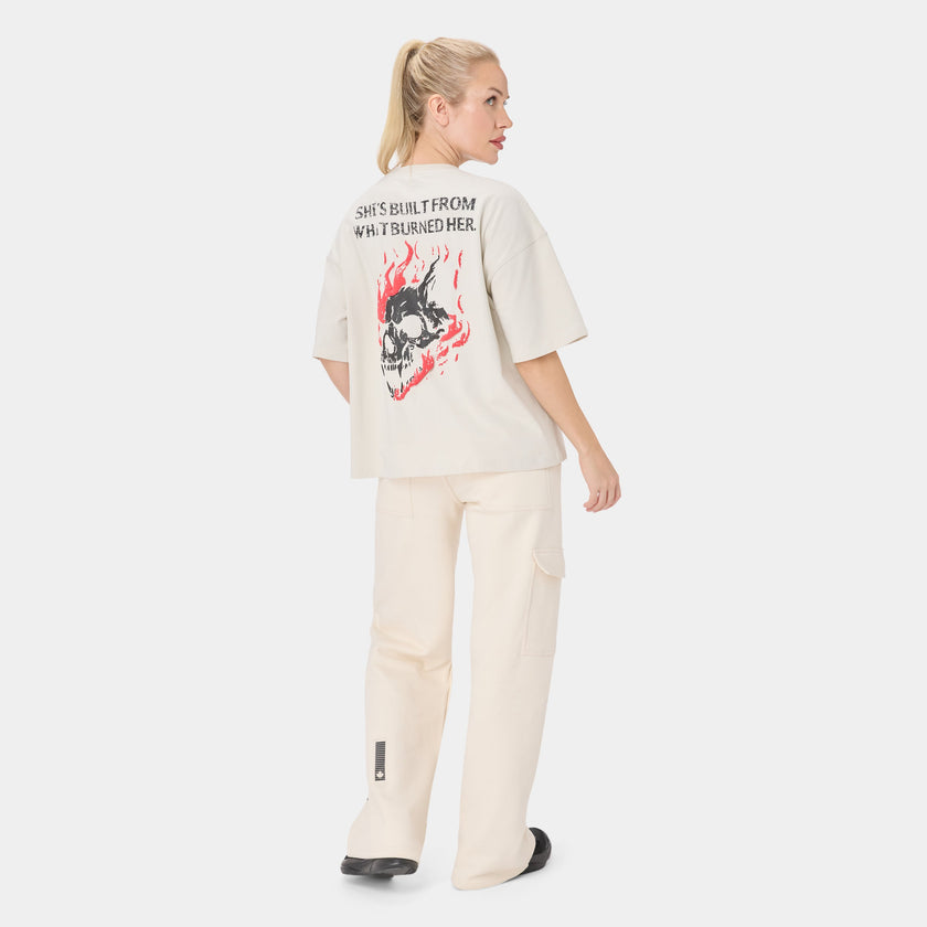ALPHAFIRE OVERSIZED T-SHIRT — TACTICAL BEIGE