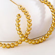 AMAIA Beaded Gold Hoop Earrings
