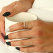 AMALIA: Triple Stacked Zirconia Embellished Gold Ring