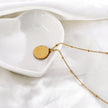 AMASA: Beaded Chain with Star & Pavé Crescent Moon Zirconia Charm - Gold