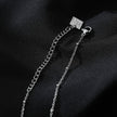AMASA: Beaded Chain with Star & Pavé Crescent Moon Zirconia Charm - Silver