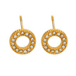 AMATOLE Gold : Boucles d'oreilles mini-puces en forme de cercle rayonnant
