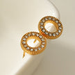 AMATOLE Gold : Boucles d'oreilles mini-puces en forme de cercle rayonnant