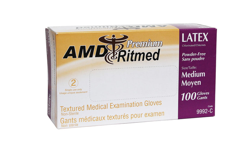 AMD Medicom - Latex Gloves Powder Free Small (100)