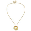 AMELIA Trio Textured Circle Pendants Gold Necklace