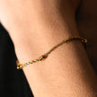 AMIENS Gold : Bracelet en cordelette perlée