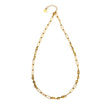 AMMA Gold : Collier à chaîne avec maillons plats et perles ovales