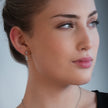 ANDALUSIA : Élégantes boucles d'oreilles pendantes en zircone (CZ) et chaîne en or blanc (ton argenté) – Un éclat intemporel pour toutes les occasions.