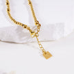 Style ANNABETH: Twin-Bead Fusion Gold Chain Bracelet