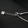 Style ANNABETH : Bracelet chaîne en or blanc (couleur argent) avec double perle en fusion.