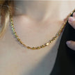 ANTHEA : Collier à chaîne ovale perlée à motifs