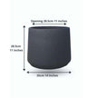 Anto Black Cement Planter 13''
