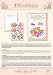Ann Paper Embroidery Pattern - Blue Lily