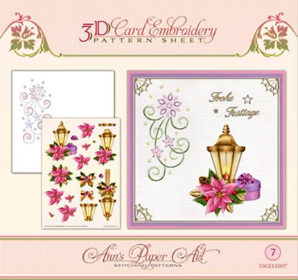 Ann's Paper Art - Embroidery pattern- Poinsettia