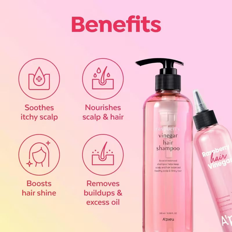 APIEU Raspberry Vinegar Hair Shampoo 500ml