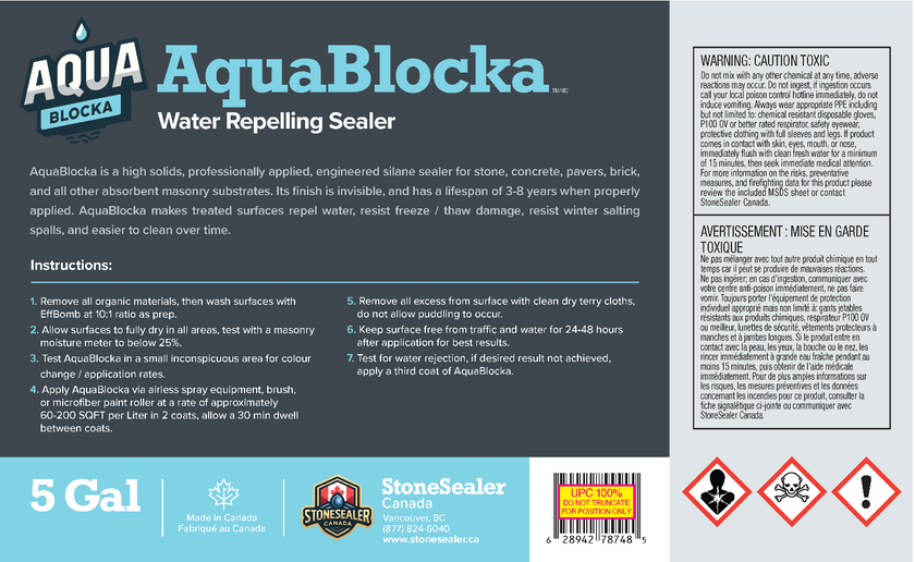 AquaBlocka | Water Based Stone, Concrete, and Wood Sealer