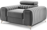 Laurence Modern Accent Chair - Light Grey