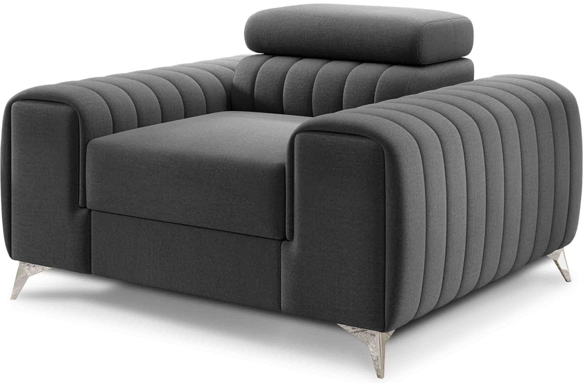 Laurence Modern Accent Chair - Dark Grey
