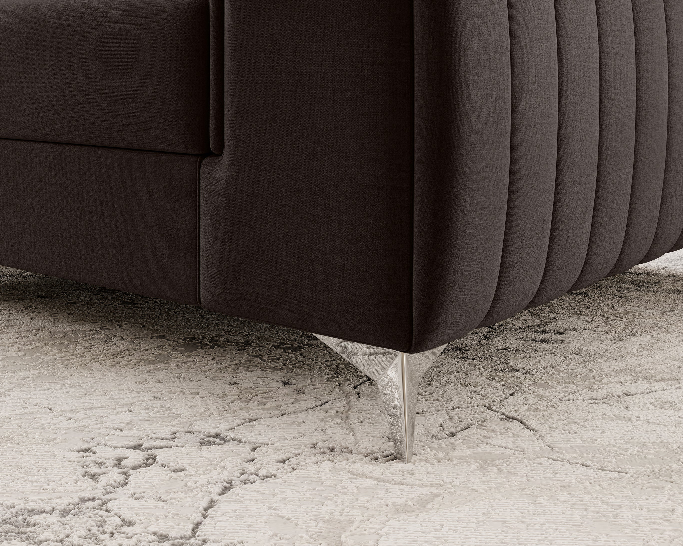 Laurence Modern Accent Chair - Dark Brown