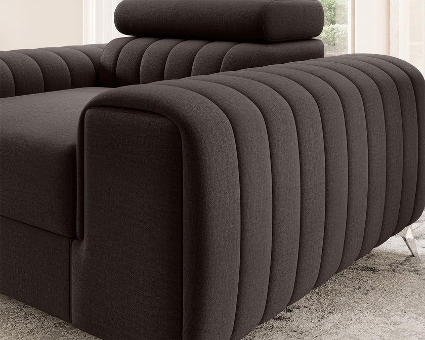 Laurence Modern Accent Chair - Dark Brown