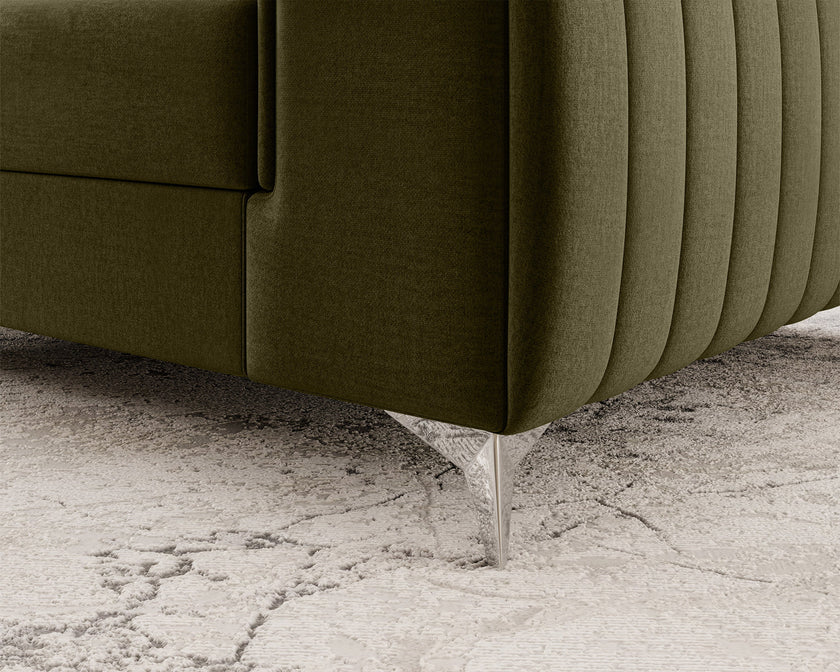 Laurence Modern Accent Chair - Olive Green
