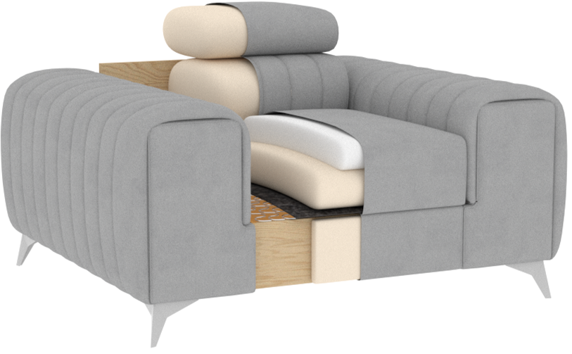 Laurence Modern Accent Chair - Mustard