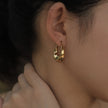ARINA Chunky Shaped Hoops Gold