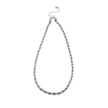 ARKLEY White Gold (Silver Toned): Chunky Rope Chain Textured Necklace.