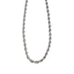 ARKLEY White Gold (Silver Toned): Chunky Rope Chain Textured Necklace.