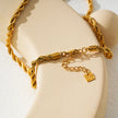 ARKELEY Gold: Chunky Rope Chain Textured Necklace
