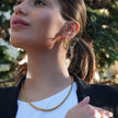 Style ETSUKO : Boucles d'oreilles en forme de cercle avec motif de roseaux sculptés