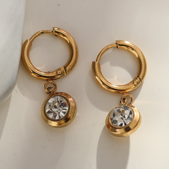 Boucles d'oreilles créoles en zircone ARTI