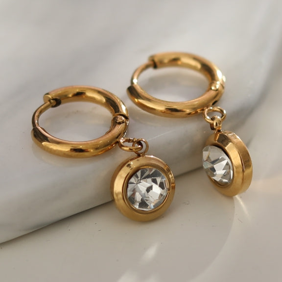 Boucles d'oreilles créoles en zircone ARTI