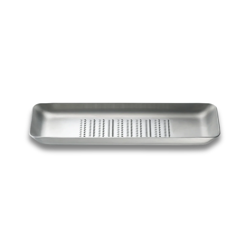 Eatoco Oros L Large Grater – Japanese Stainless Steel Tray Zester & Condiment Grater