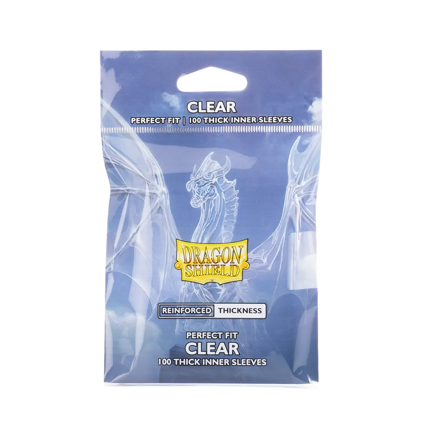 Dragon Shield - Perfect Fit Sleeves Thick Clear - 100ct (Standard Size)