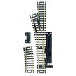 Atlas 860 HO Code 100 Manual Snap-Switch Nickel-Silver Rail Black Ties Left Hand