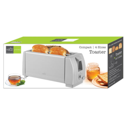HAUZ ATS7154 4 Slice Toaster Long slot Grey