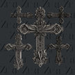 Zuri Designs Ornate Crosses Set 1