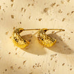 AVERSA: Hammered Texture Tear Drop Stud Earrings
