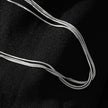 AVEZZANO White Gold (Silver Toned): Snake-Skin Textured Multi-Strand Chain Necklace - Exquisite Elegance