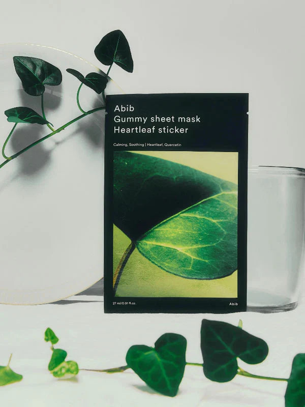 Abib Gummy Sheet Mask #Heartleaf Sticker 27ml - 1 BOX 10 PCS