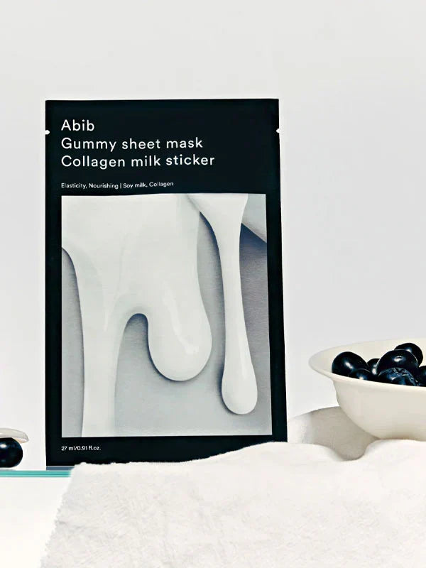 Abib Gummy Sheet Mask #Collagen Milk Sticker 27ml - 1 BOX 10 PCS