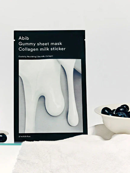 Abib Gummy Sheet Mask #Collagen Milk Sticker 27ml - 1 BOX 10 PCS